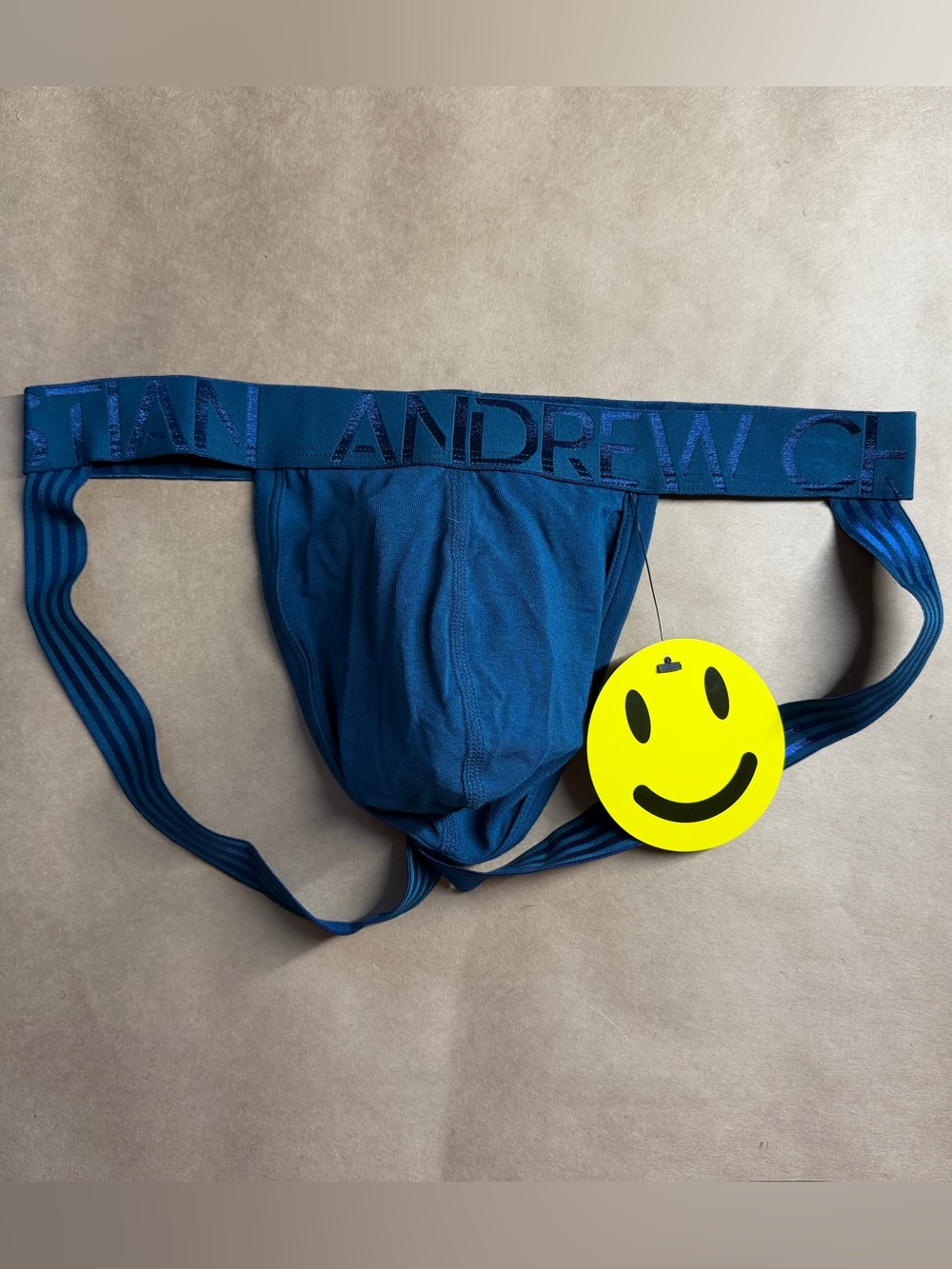 Andrew Christian Size SMALL Teal Happy Jock/Thong With almost Naked Tech